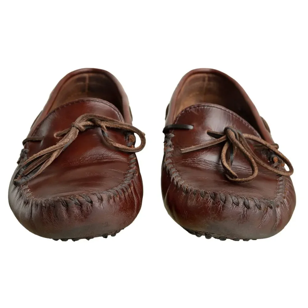Minnetonka Classic Leather Driving Moccasins - Dark Brown (Style 798) - Sz 10